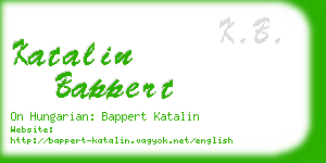 katalin bappert business card